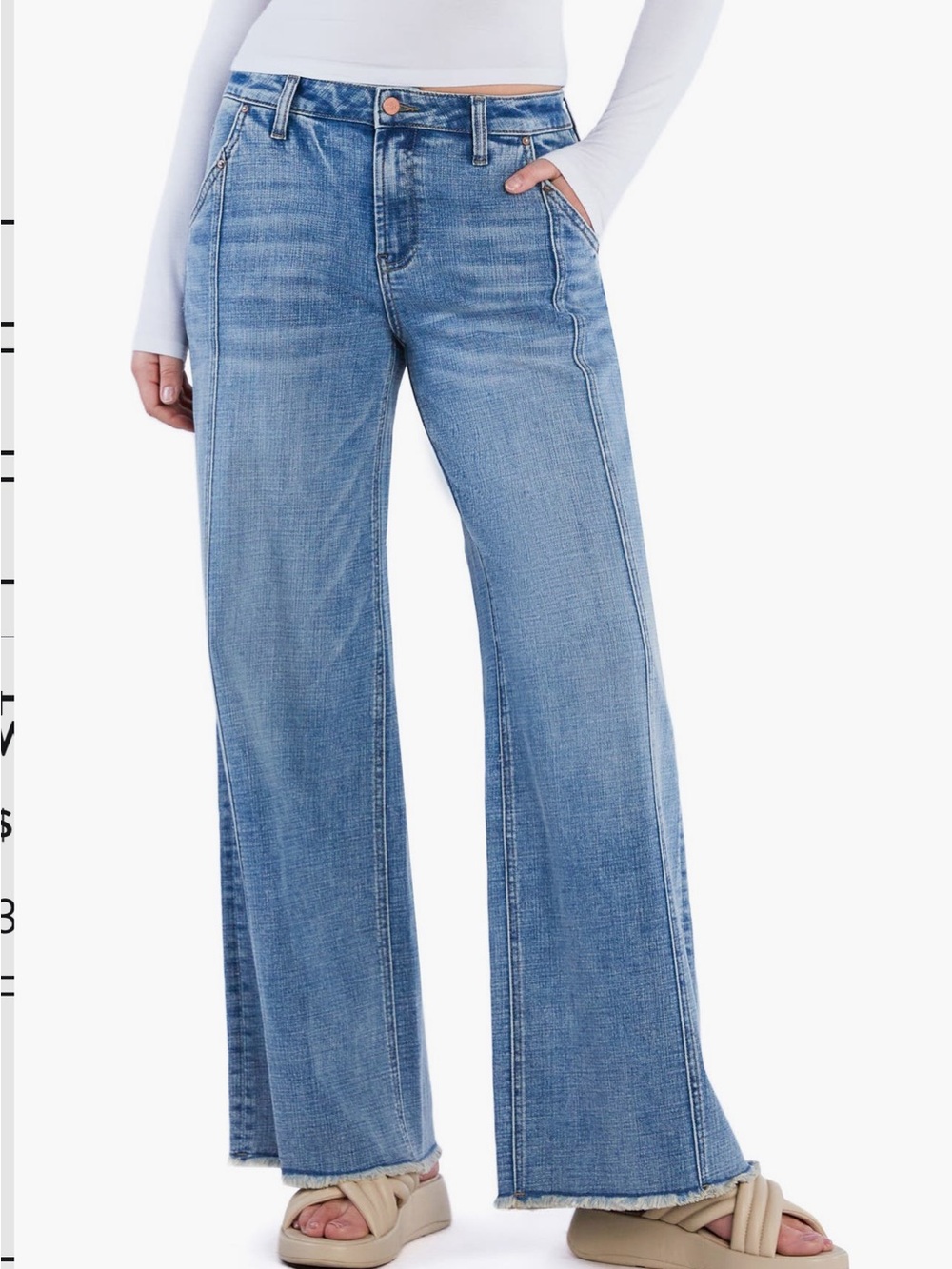 Hint of Blu Wide Leg Jeans 30